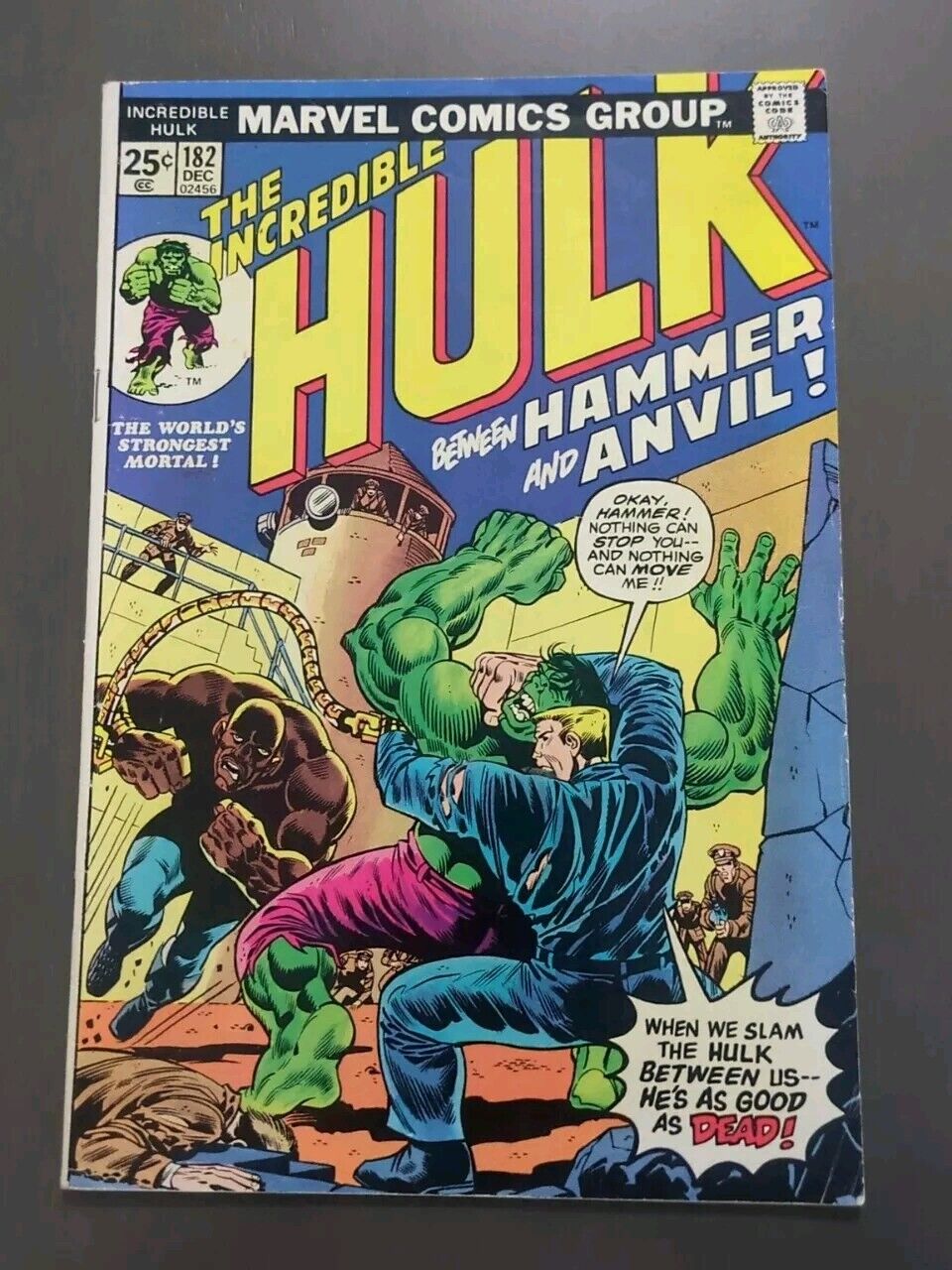 Incredible Hulk #182 1974 FN/VF 1st Hammer Anvil 2nd App Wolverine MVS Intact 