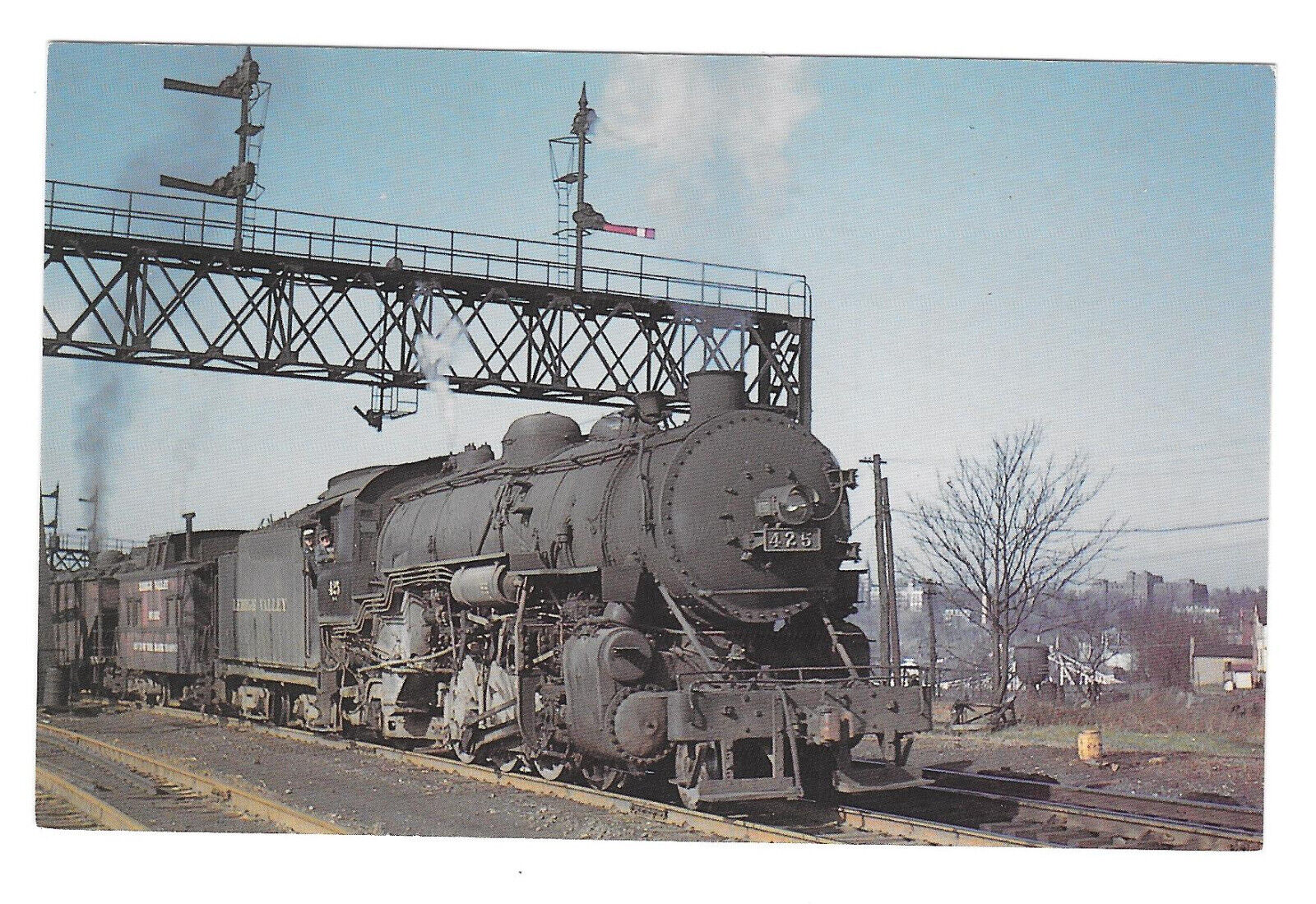 Lehigh Valley Railroad Steam Locomotive #425 South Easton PA Postcard