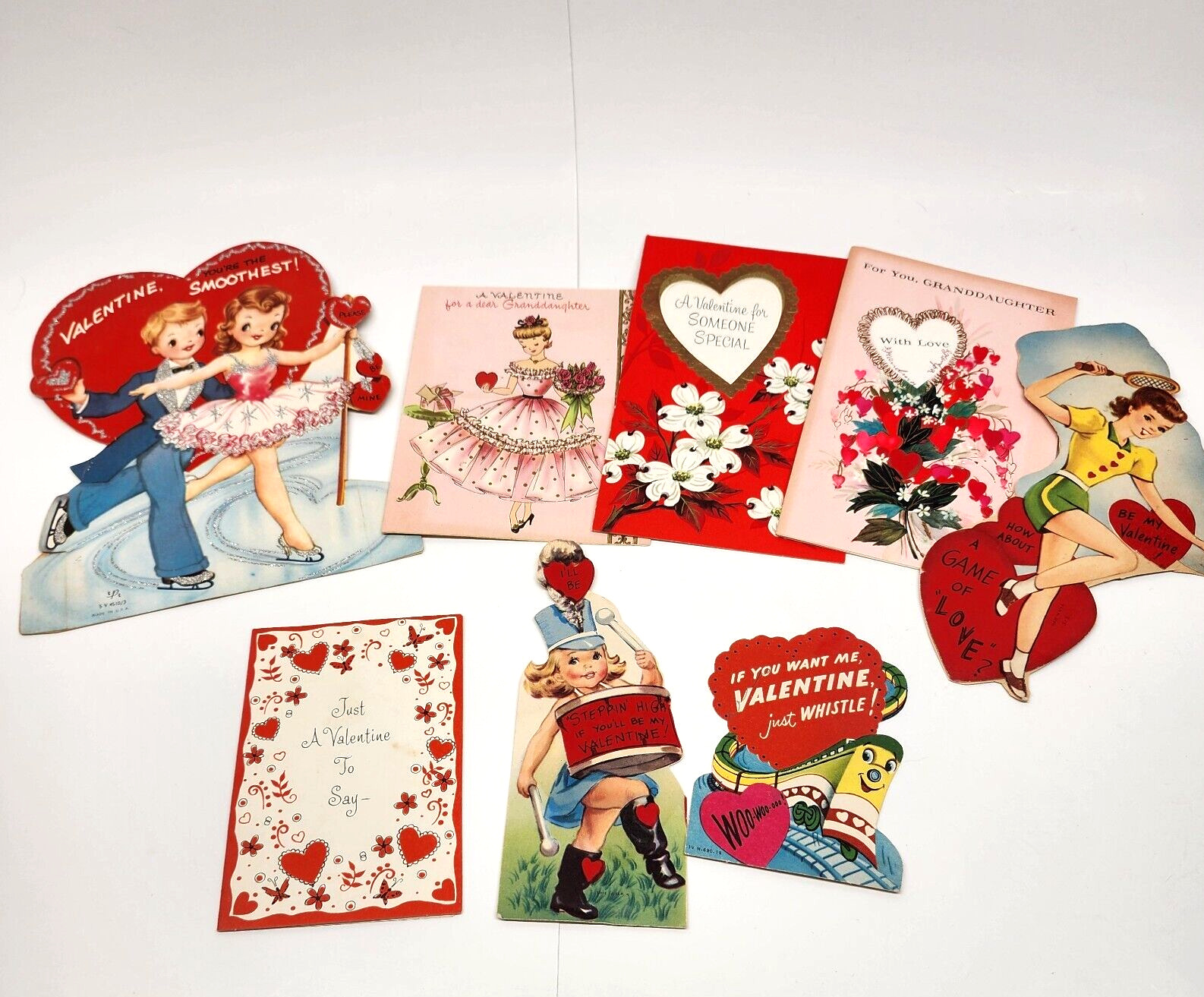 Vtg 1950s 1960s Valentine Cards Greeting Trading Lot of 8 Crafters Used *READ*