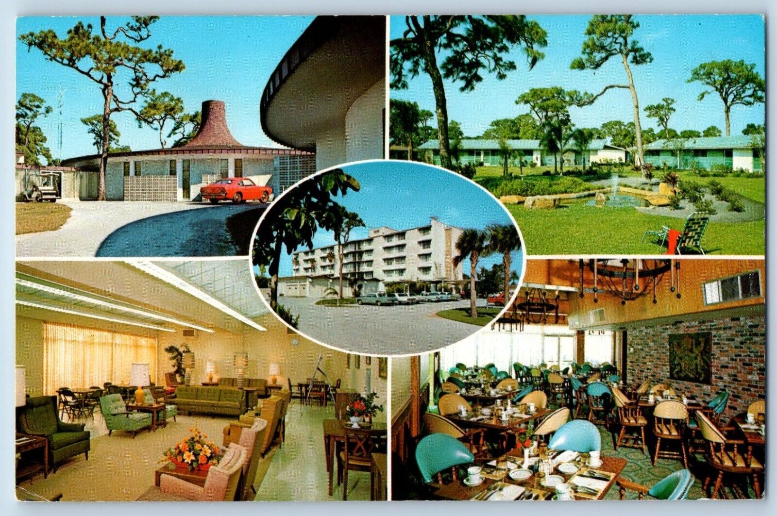 St Petersburg Florida FL Postcard Suncoast Manor Multiview 1960 Vintage Unposted