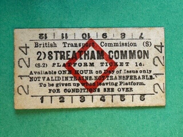 Platform Ticket BTC (S) Streatham Common