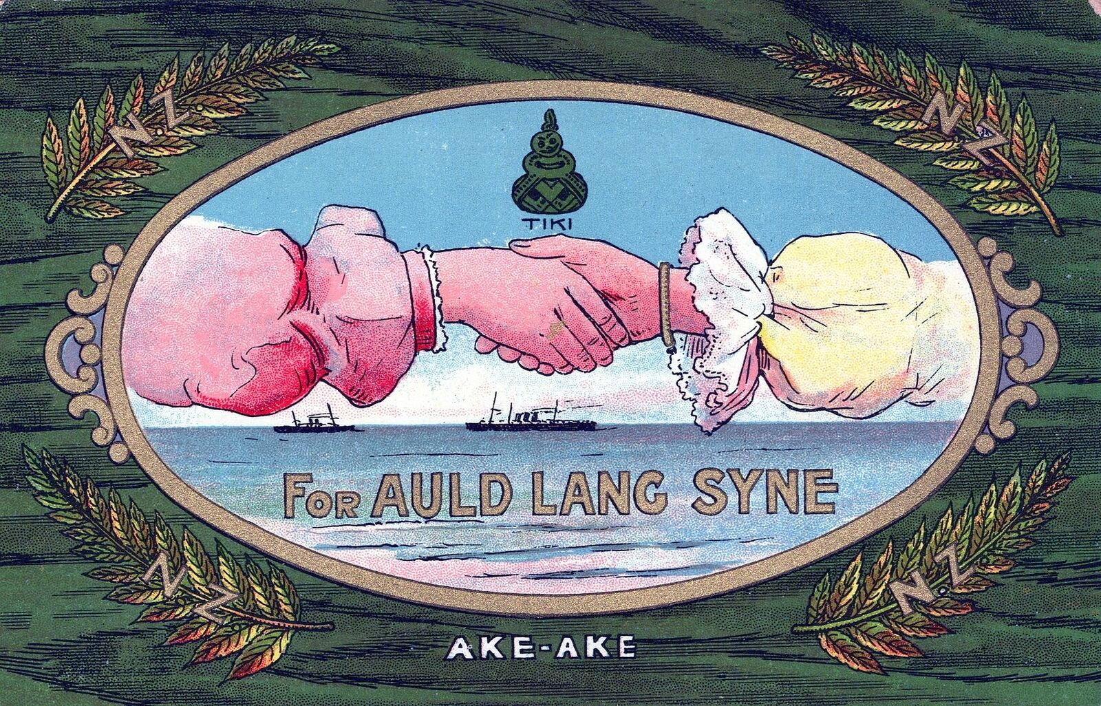 NEW ZEALAND - Ake-Ake For Auld Lang Syne Postcard