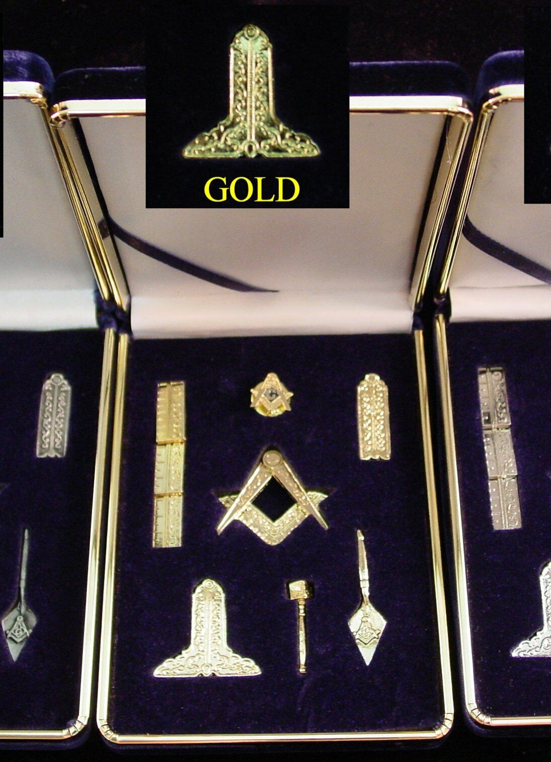 Masonic Mini Working Tools - GOLD PLATED