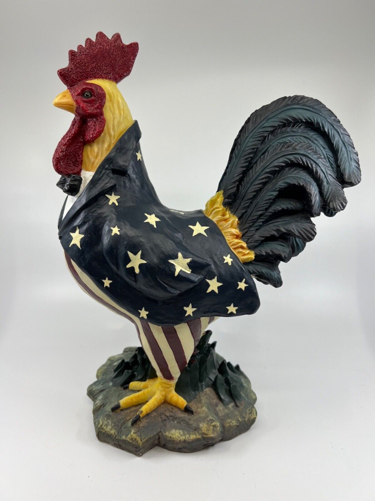 Patriotic Post-Modern American Rooster (13”h)