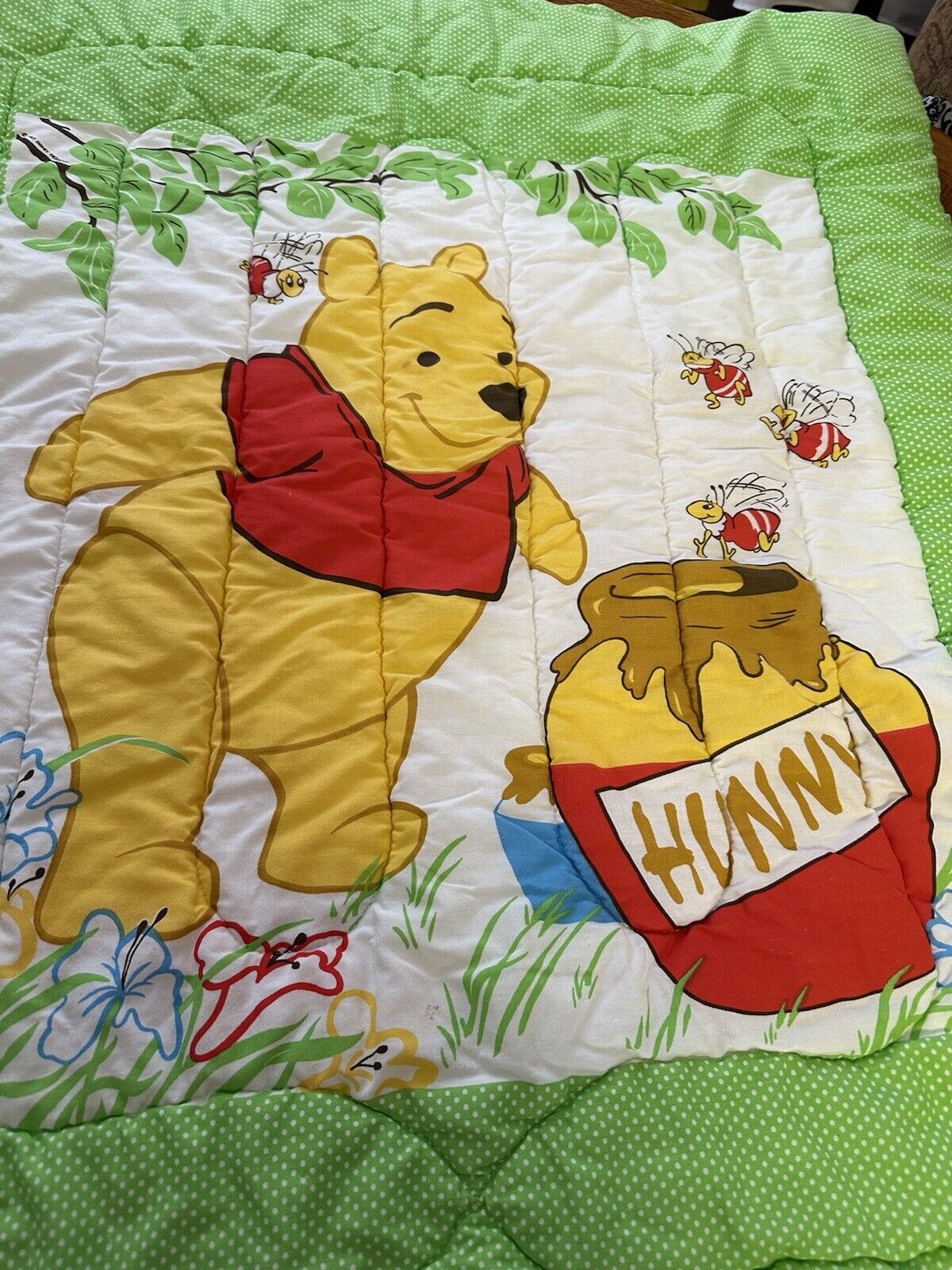 vintage winnie the pooh comforter Quilt USA Hunny Pot