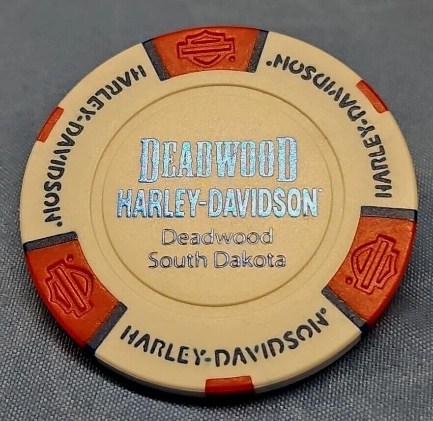 DEADWOOD HARLEY DAVIDSON OF DEADWOOD, SOUTH DAKOTA DEALERSHIP POKER CHIP NEW