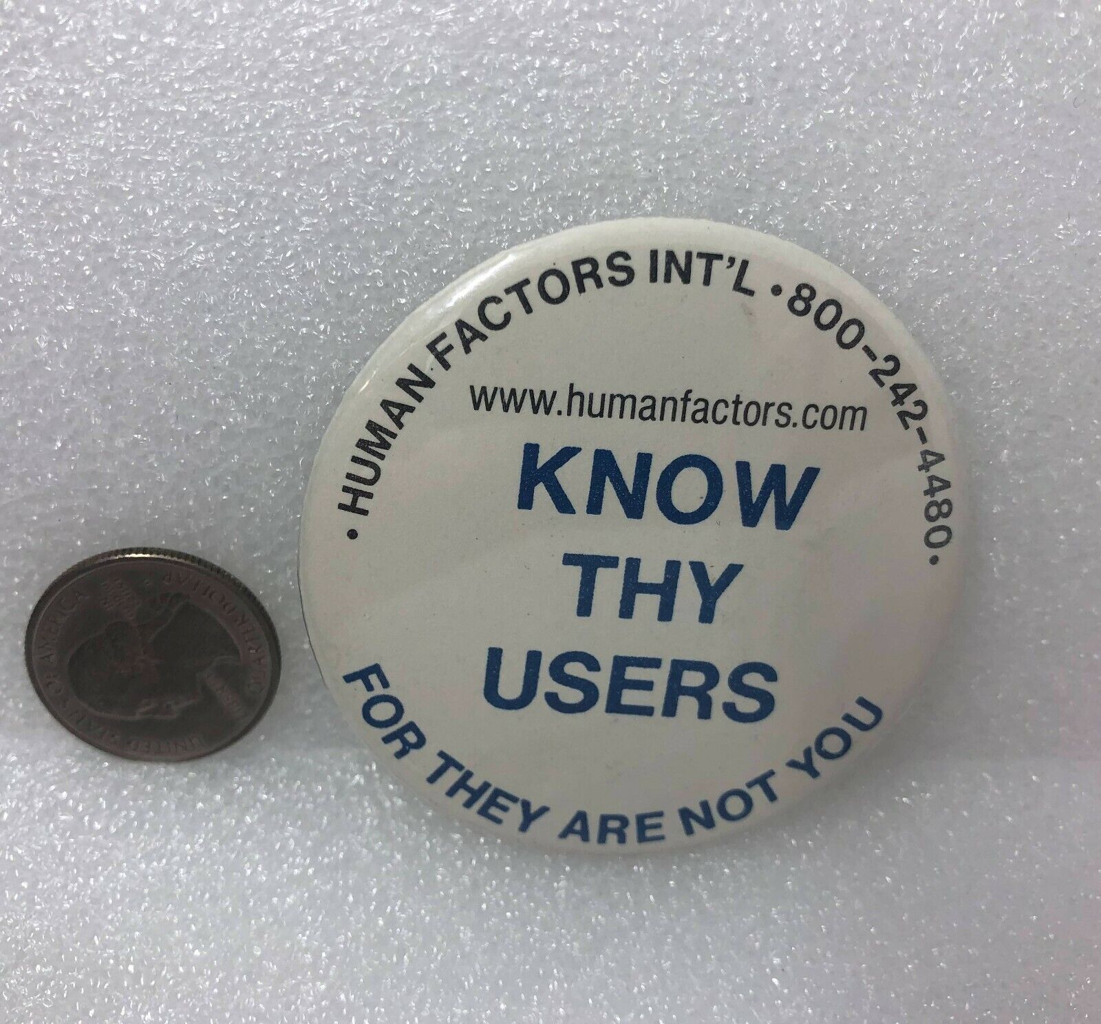 Human Factors International Know Thy Users Advertising Pin