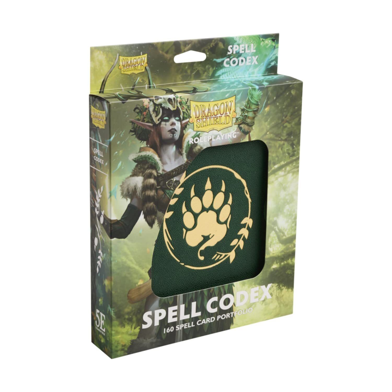 Arcane Tinmen Dragon Shield Spell Codex - Forest Green