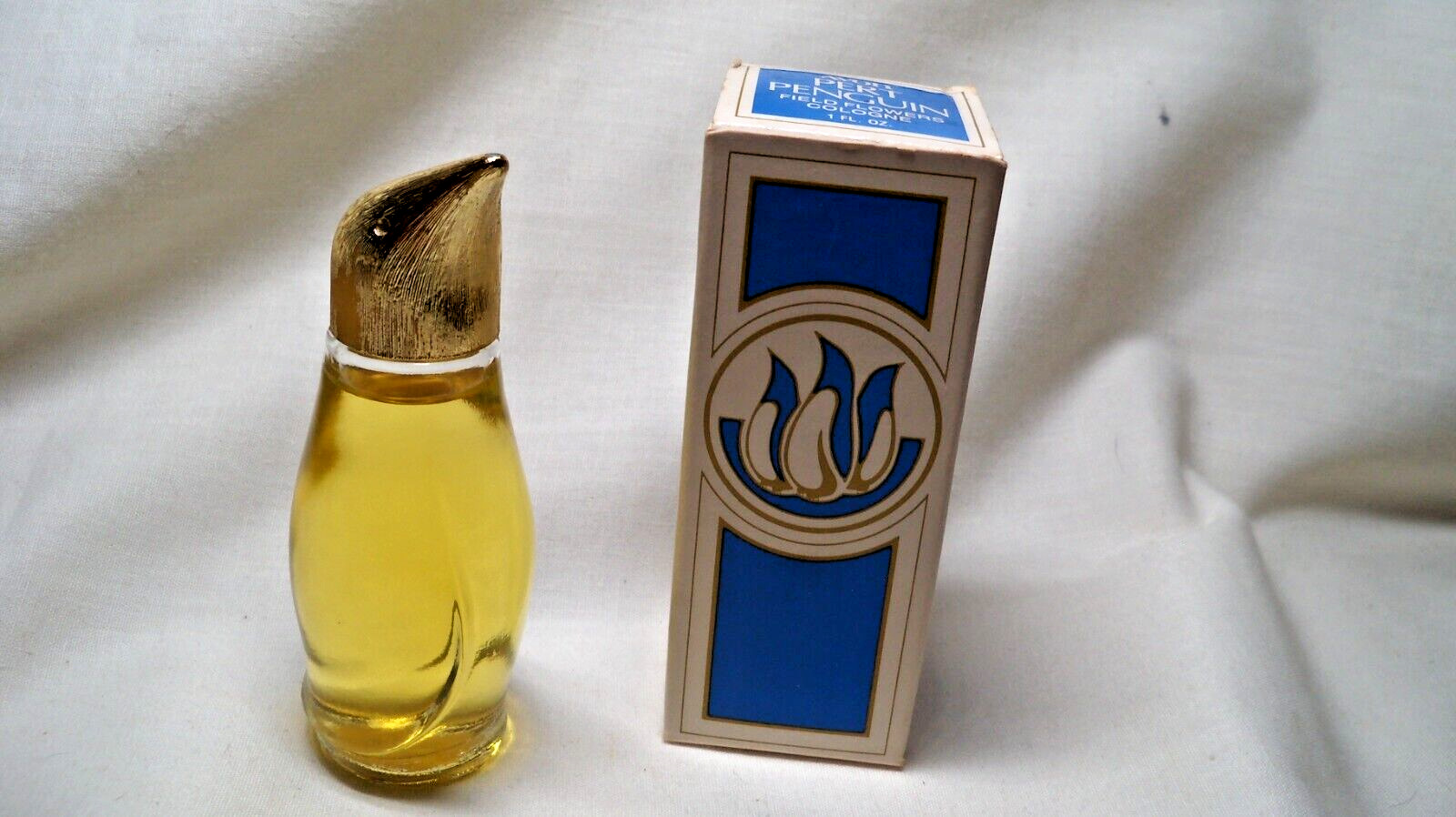 Avon Vintage Pert Penguin Field Flowers Perfume Bottle IOB 1 oz