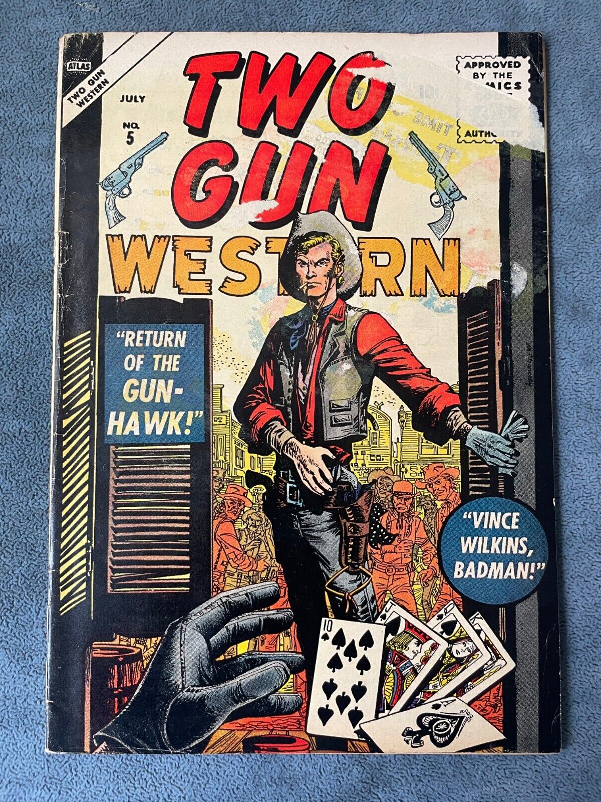 Two Gun Western #5 1956 Atlas Marvel Comic Western Apache Origin Key Low Grade