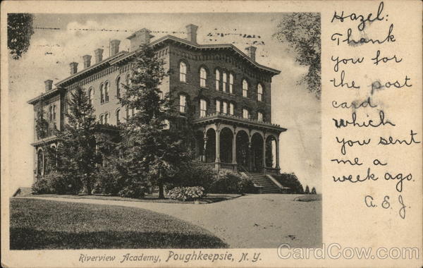 1908 Poughkeepsie,NY Riverview Academy Rotograph Dutchess County New York