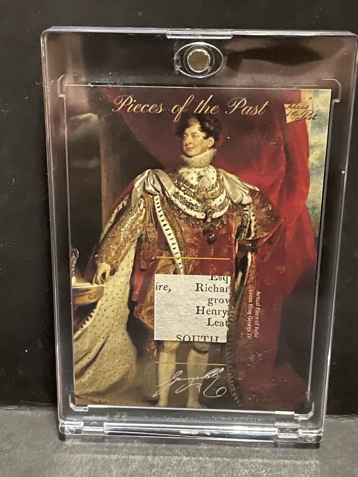 2018 Pieces Of The Past Relic Card King George IV PR-KGIV33