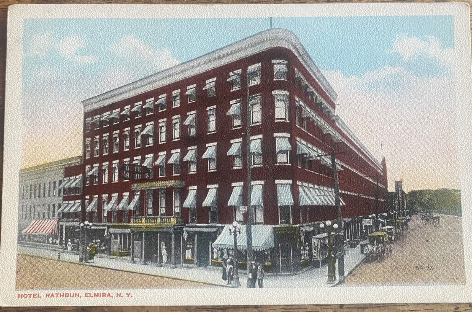 Hotel Rathbun Elmira NY Razed 1941 Baldwin and Water Sts.
