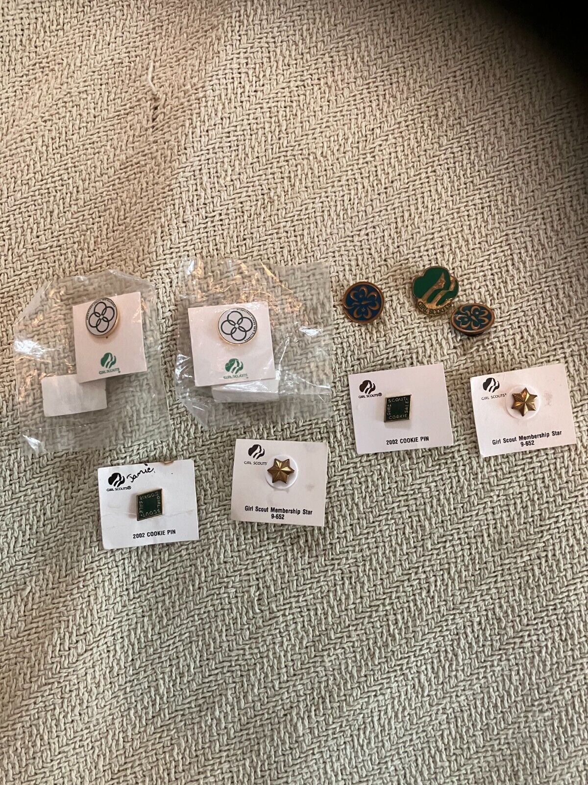 LOT OF 9 GSA GIRL SCOUTS OF AMERICA PINS