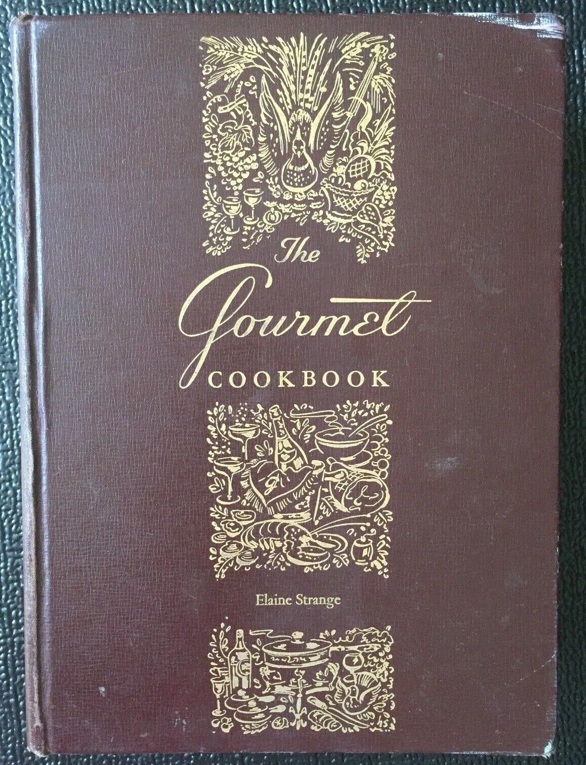 THE GOURMET COOKBOOK SIGNED BY ELAINE STRANGE 1952 HARDCOVER 781pg RECIPES Rare