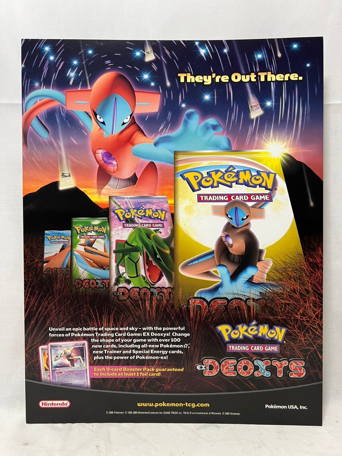 2005 Pokemon TCG EX Deoxys Print Ad/Poster CCG Card Game Promo Art
