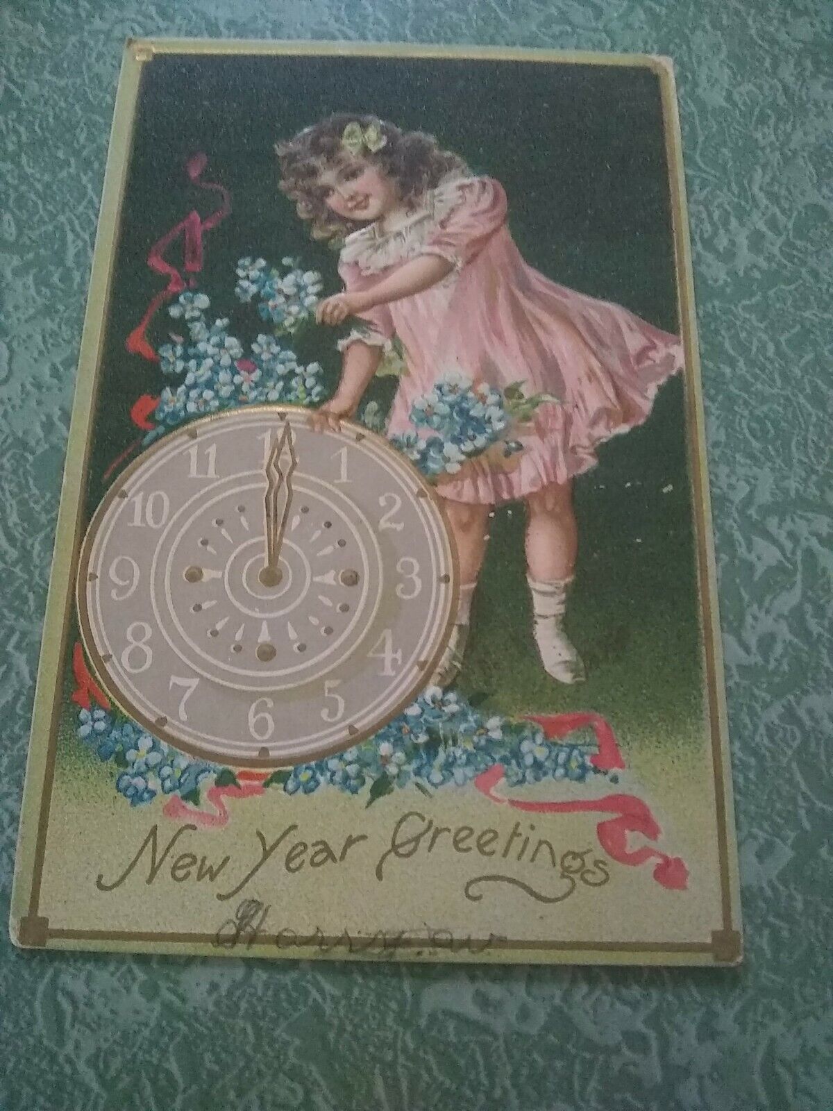 Vintage Antique Postcard N1 Collectible Ephemera Happy New Year Circa 1910 