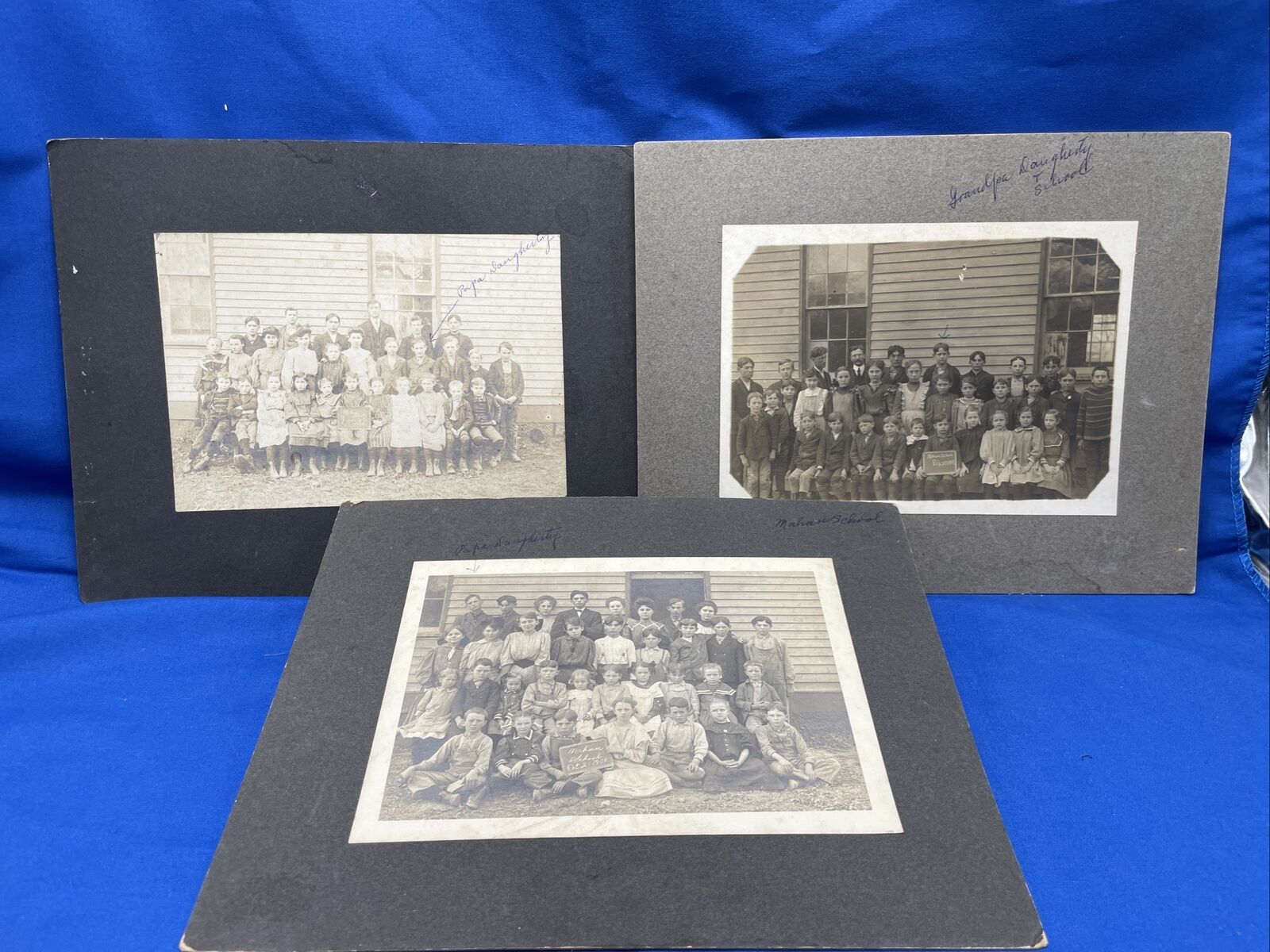 Lot Of 3 Antique Elementary School Photos 1906, 1907, 1908 Antique Pictures