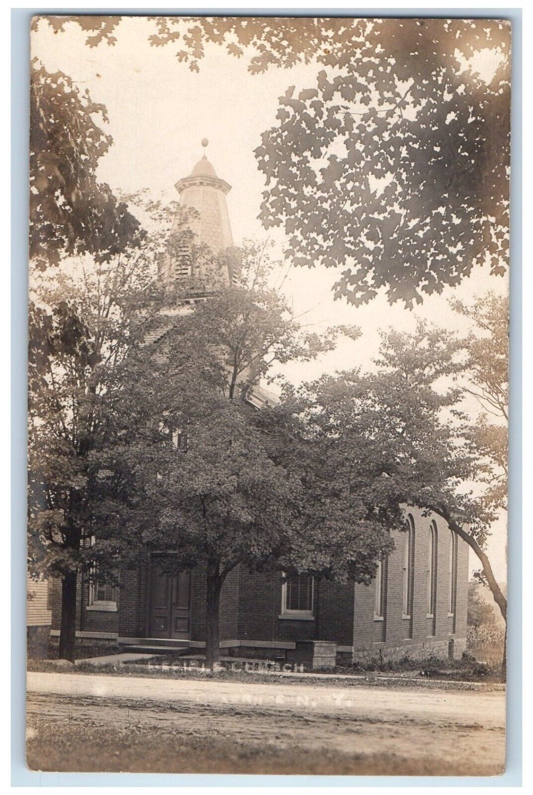 1911 People’s Church Clarence New York NY RPPC Photo Posted Antique Postcard
