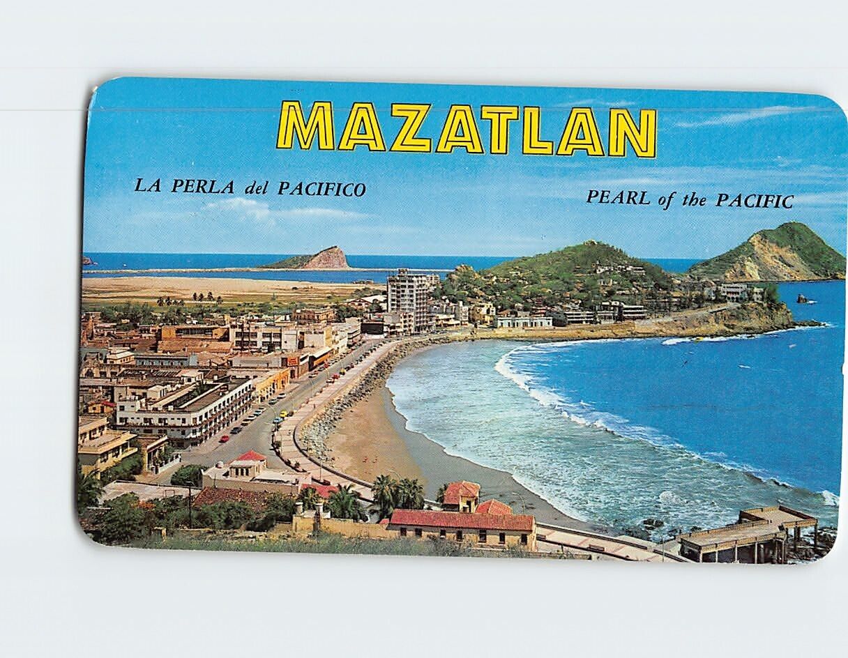Postcard Picturesque Olas Alta Beach Mazatlan Sinaloa Mexico
