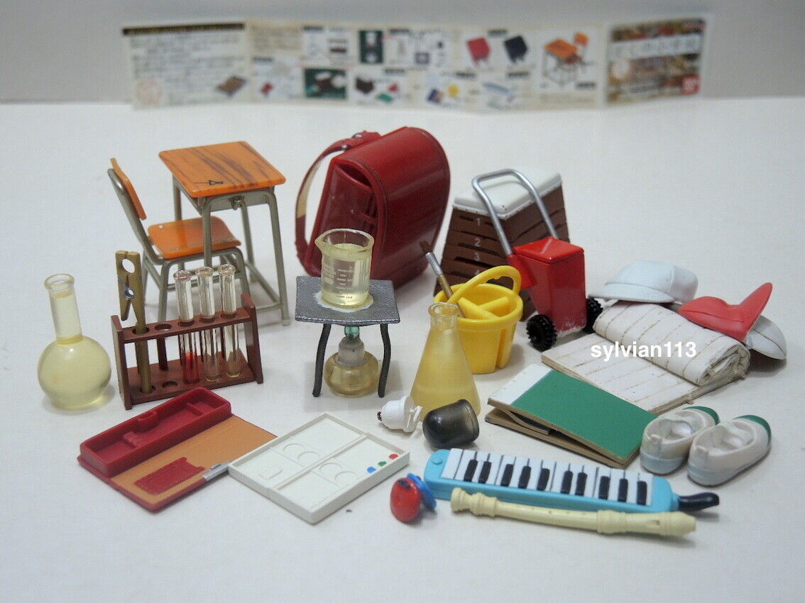 Bandai 2003 My Primary School Part 1 Miniature Dollhouse Gashapon Full Set of 8