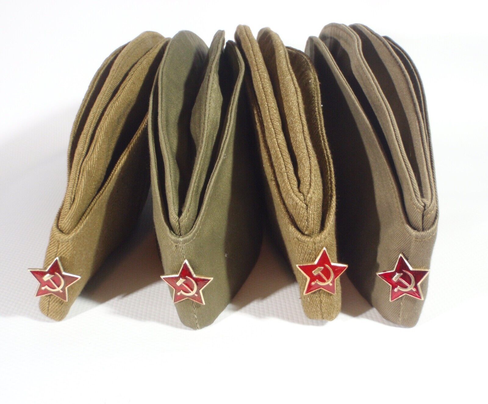 Set of 4 New PILOTKA Vintage USSR Headwear Forage-Cap Side Uniform Red Army