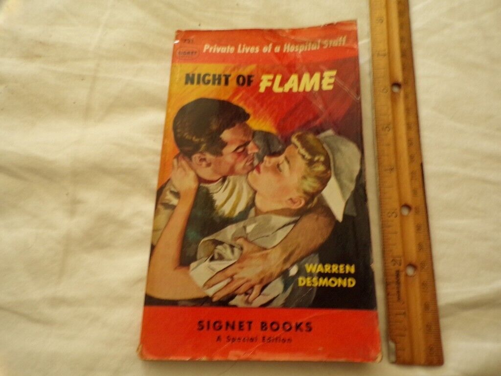 1949 Night of Flame Warren Desmond Signet Vintg Paperback Private Lives Hospital