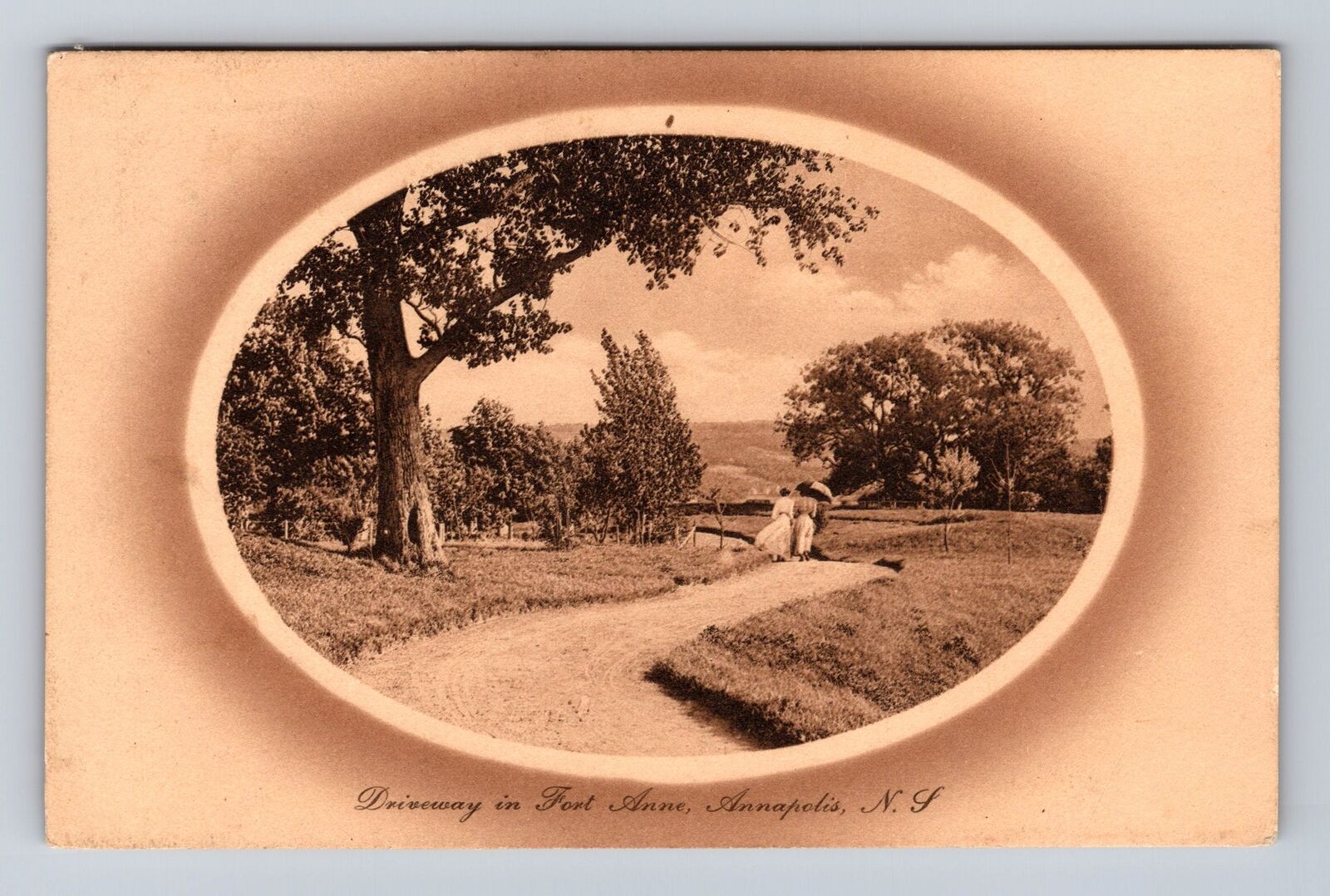 Annapolis NY-New York, Driveway In Fort Anne, Antique, Vintage Postcard