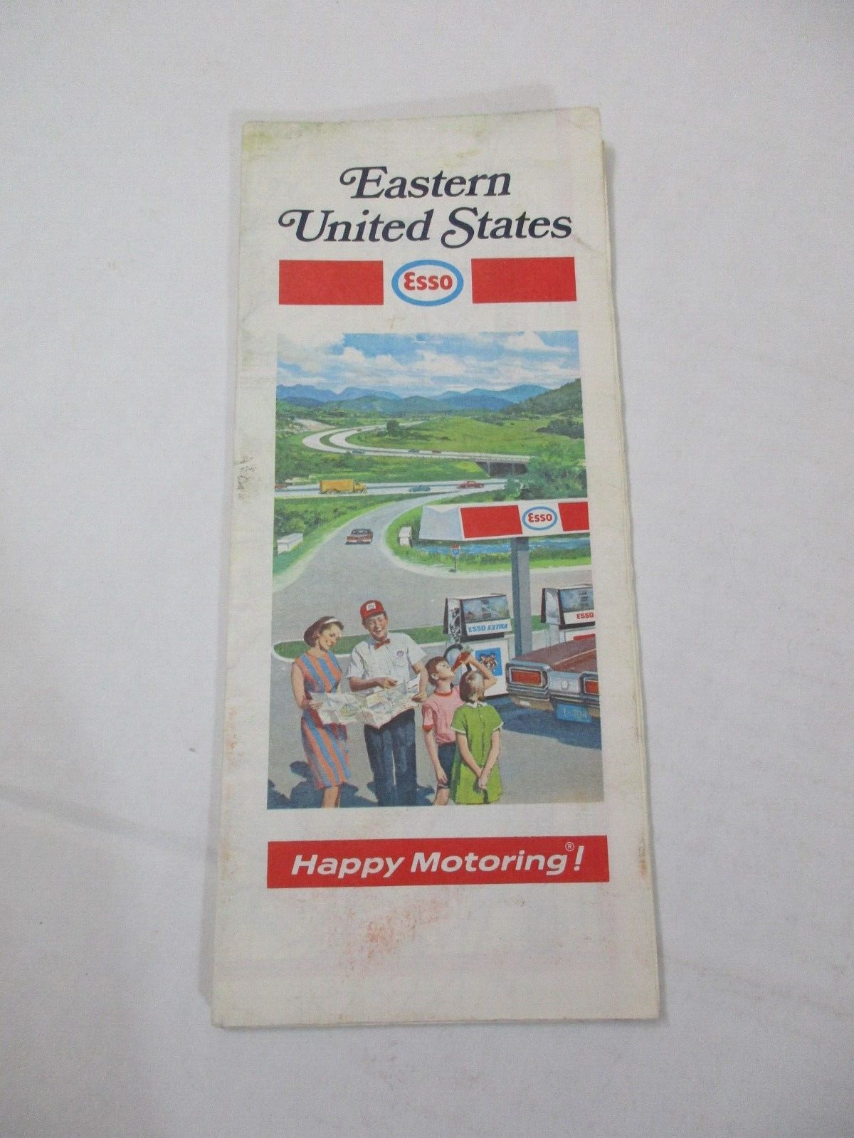 Vintage 1971 Esso Eastern United States Gas Station Travel Road Map~BR1