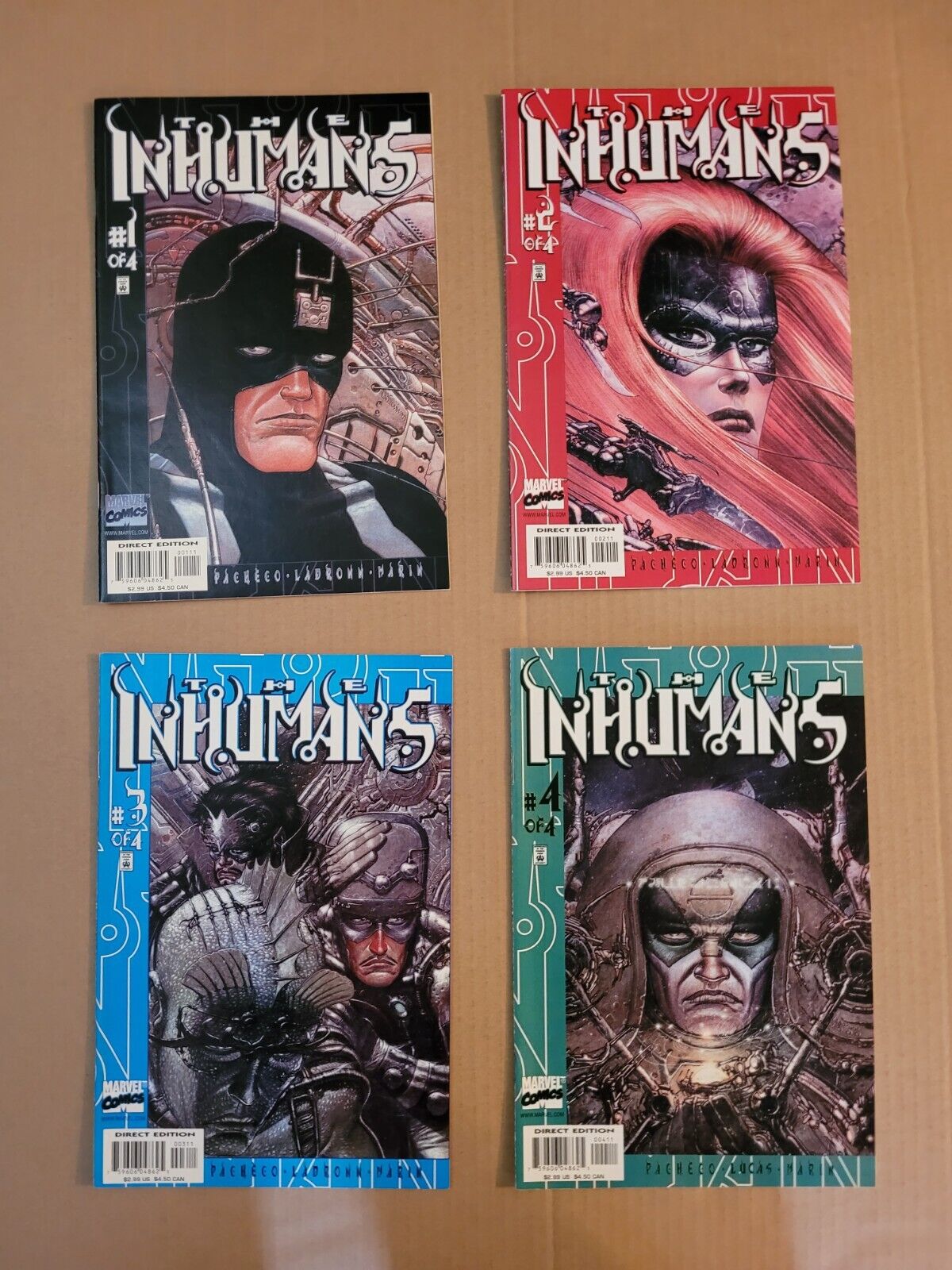 Inhumans V3 1 2 3 4 Complete 2000 Set Pacheco Ladronn High-Grade Marvel Lot of 4