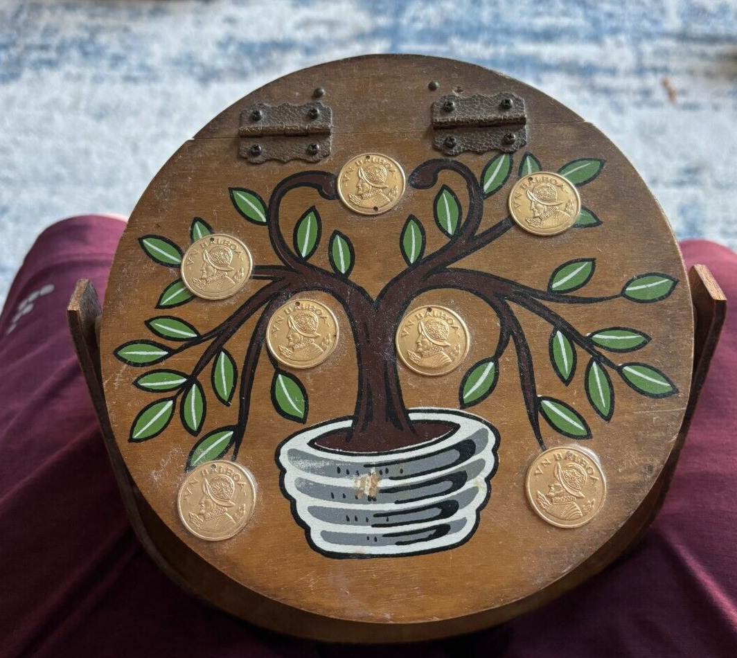Longaberger BALBOA Central America MONEY TREE Basket UNIQUE rare OOAK.