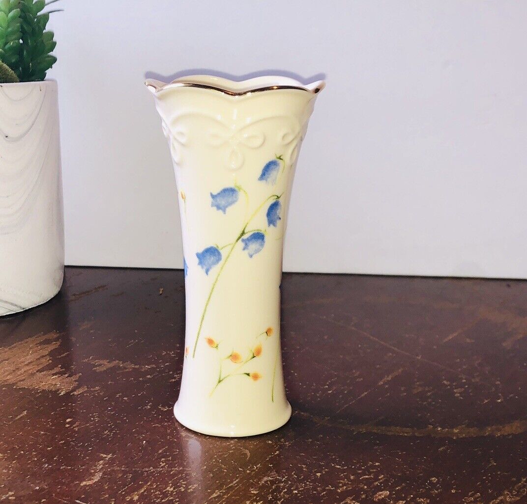 Lenox Blue Bell Bud Vase, Vintage Porcelain Vase Wedding Vase Decor Lenox China