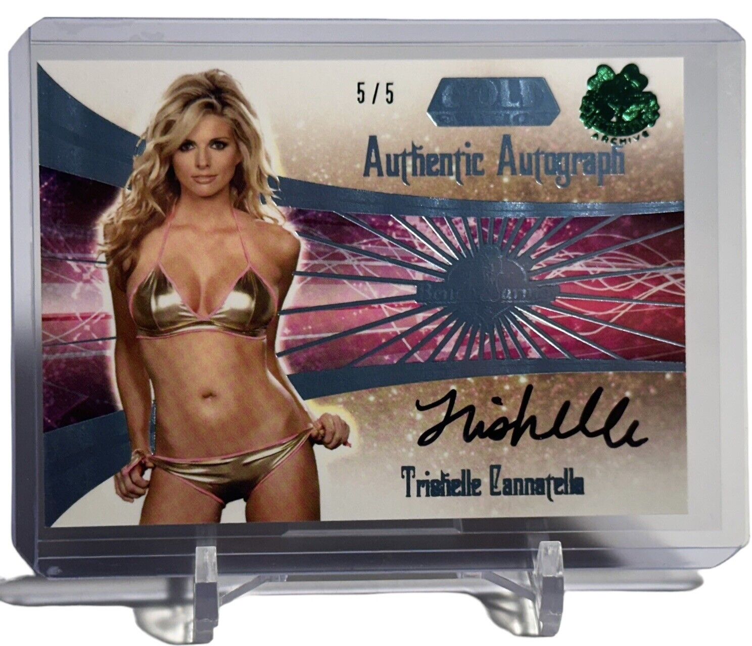 TRISHELLE CANNATELLA 2024 BENCHWARMER EMERALD ARCHIVE AUTOGRAPH CARD #5/5 SP