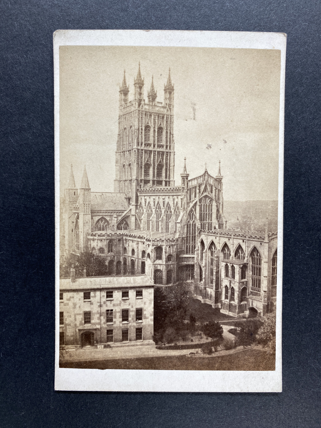 England, Gloucester Cathedral, Vintage CDV Albumen Print Vintage cdv Albumen Pri