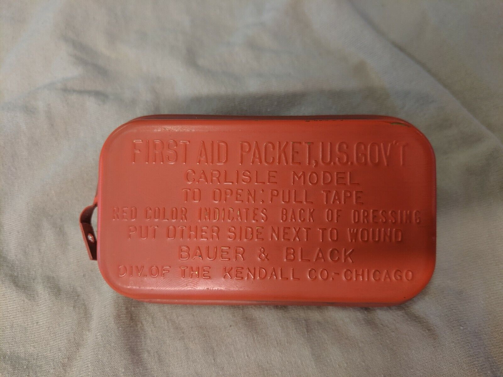 Early WW2 Carlisle Bandage Red Tin