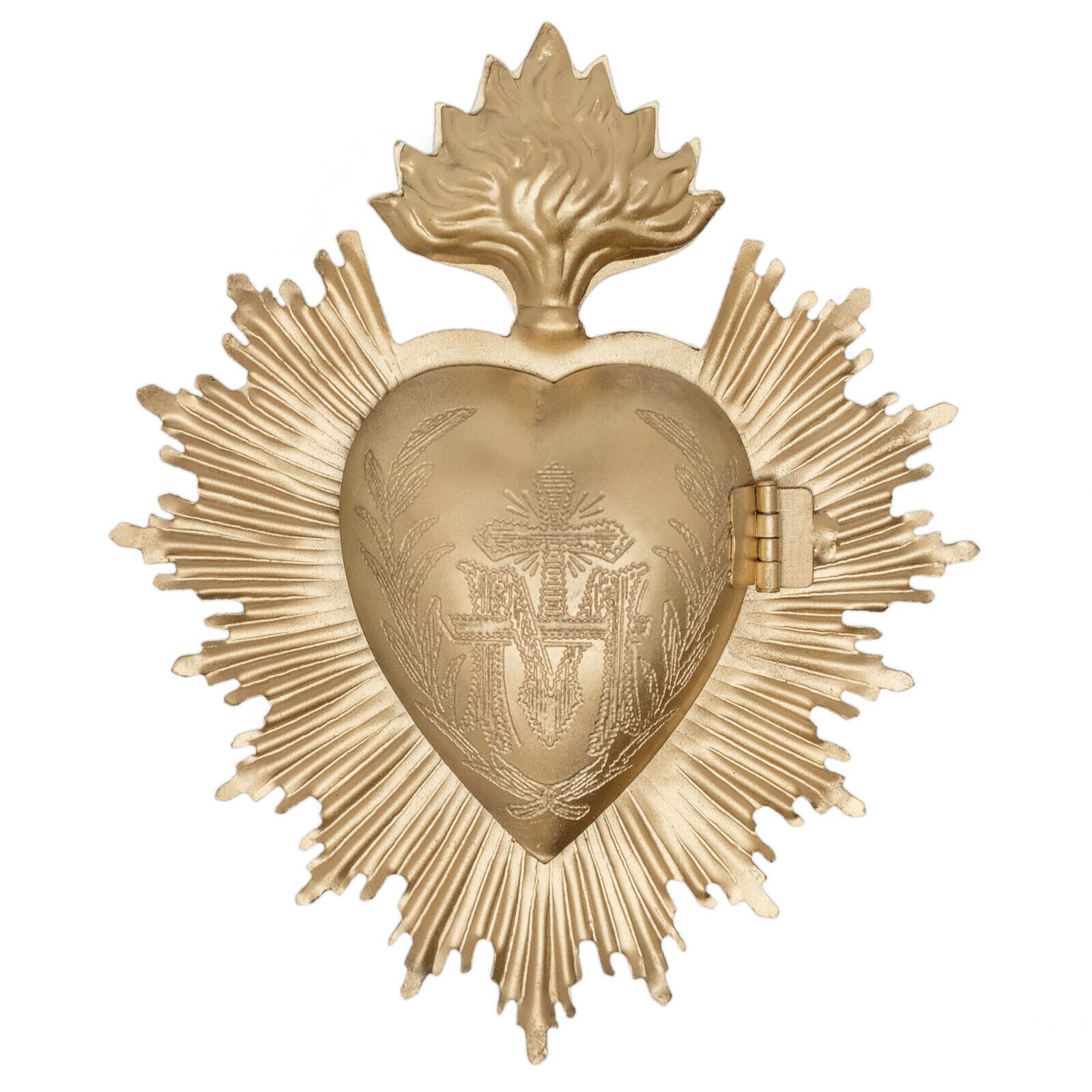 Sacred Heart, Milagro Heart, Gold Heart Box, Catholic Heart, Prayer Box