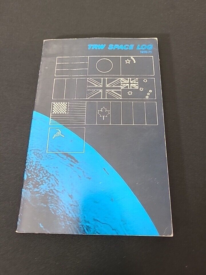 1972 Vintage TRW Space Log Book w/launch Info & NASA Apollo Missions - Excellent