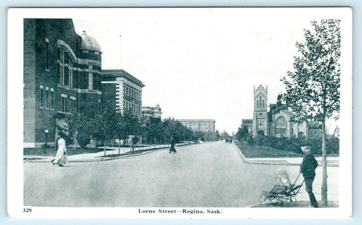 REGINA, Saskatchewan Canada ~ LORNE STREET Scene c1910s Postcard
