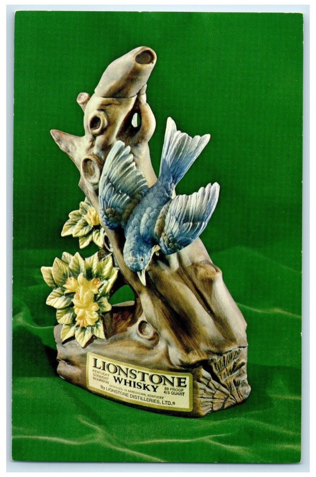 Lionstone Bourbon Whiskey The Bluebird Craftmanship In Porcelain Postcard