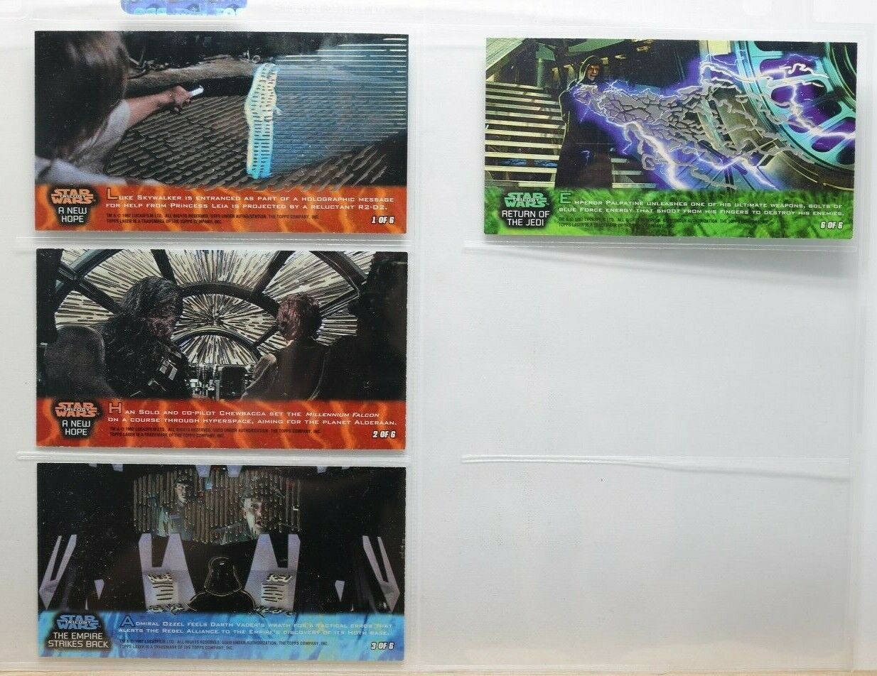 1997 Star Wars Trilogy Topps Lazer Widevision Chase Card Lot of 4 HTF