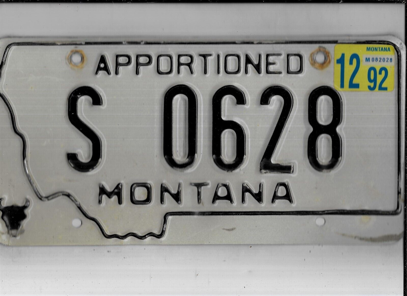 MONTANA 1992 license plate \
