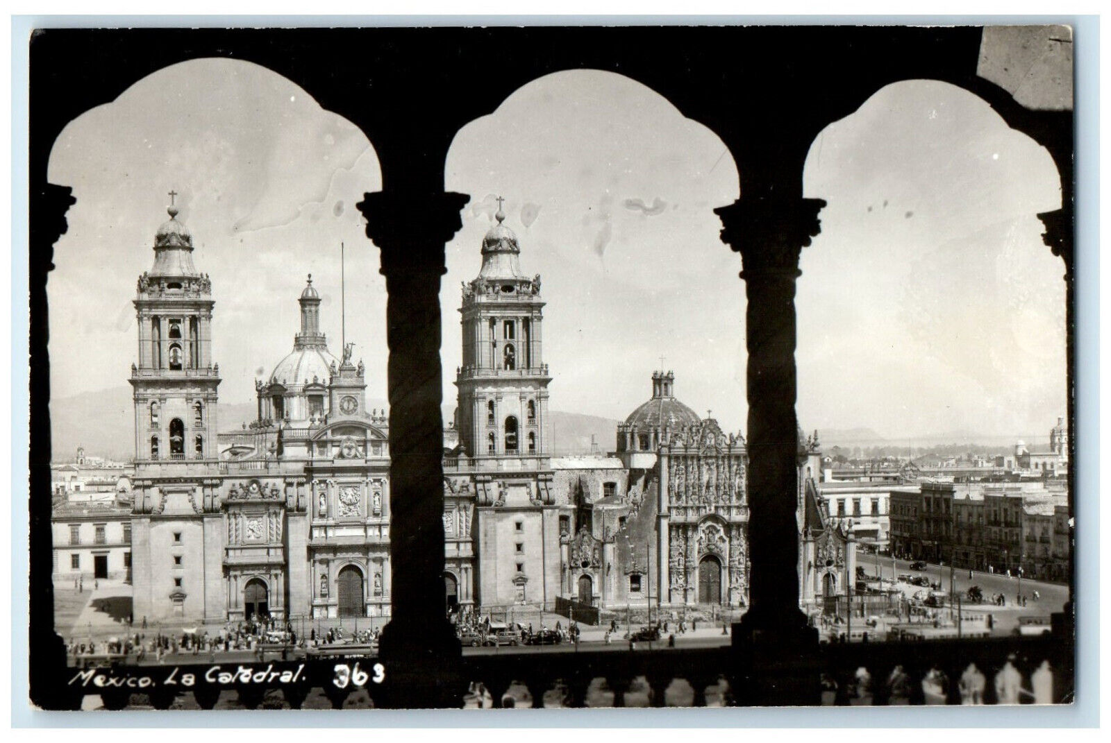 c1930's The Cathedral at Mexico Unposted Vintage RPPC Photo Postcard