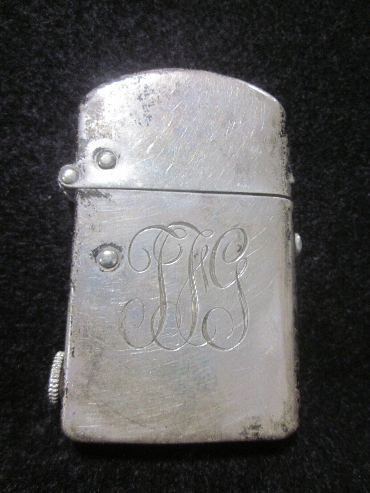 NASSAU Sterling Silver Lighter RARE PAT 1905 Vintage Push Button Petrol Lighter