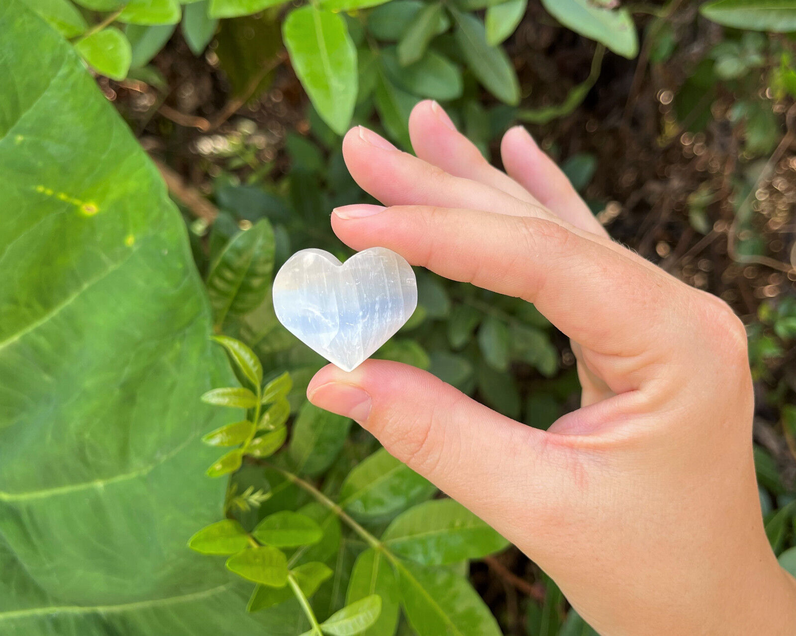 Polished Selenite Crystal Heart - Small, Large or Extra LARGE (Selenite Heart)
