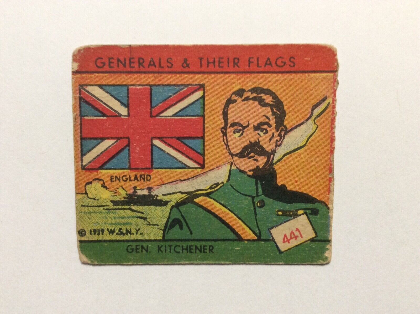 1939 R58 WS Corp Generals & Their Flags GENERAL KITCHENER England #441 Fair Cond