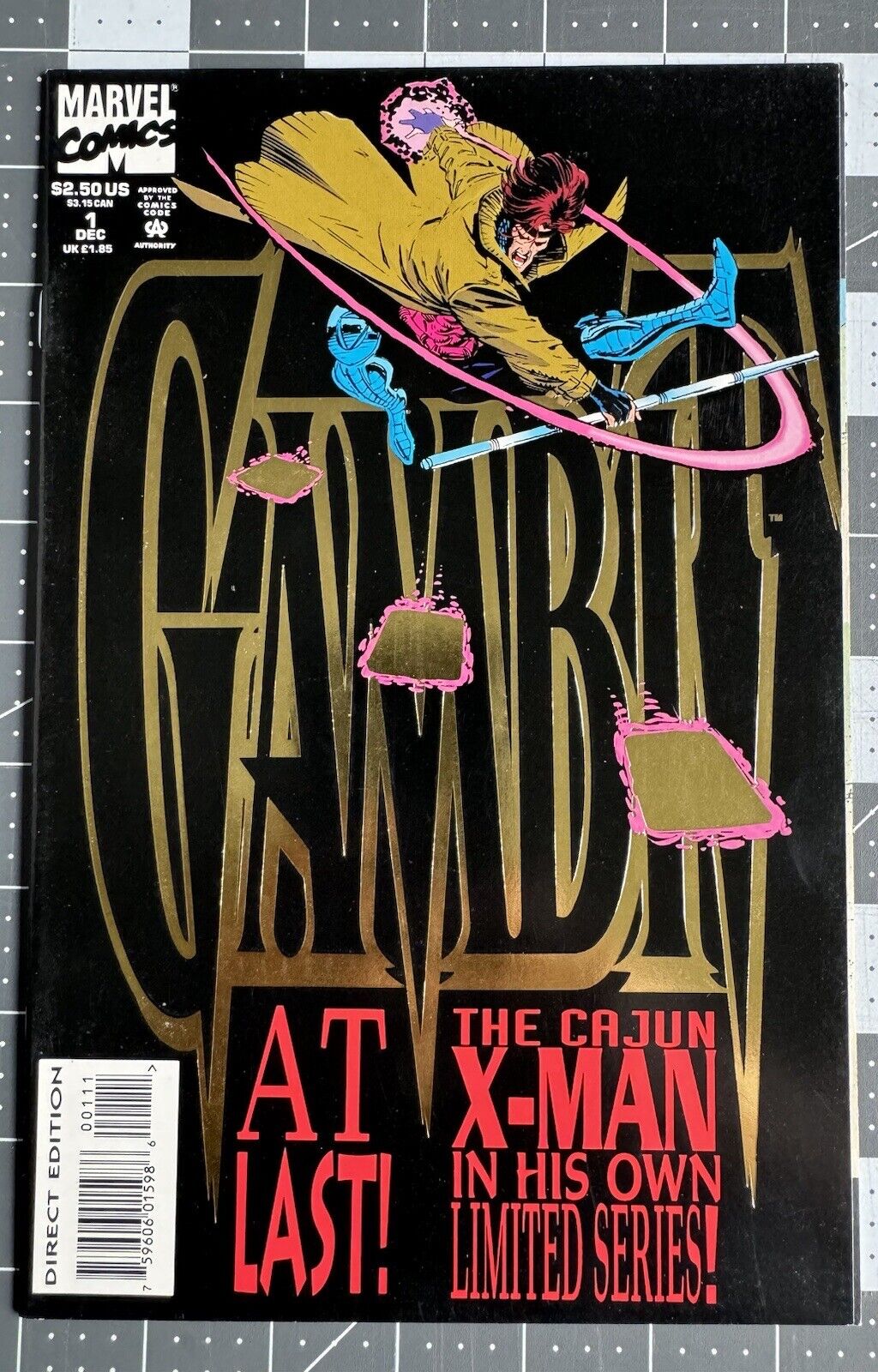 Gambit #1 1993 Marvel Comics Gold Foil 1st Solo Series VF/NM