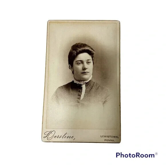 Cabinet Card Woman Victorian Turn of the Century Vintage Antique Derstine