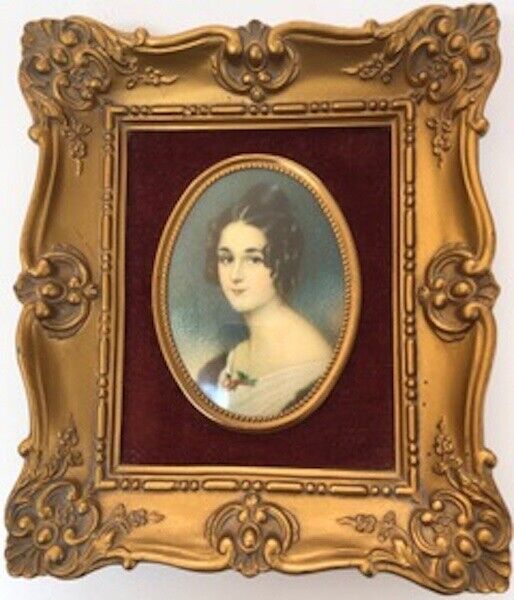 Antique Shadow Box Portrait of Victorian Lady
