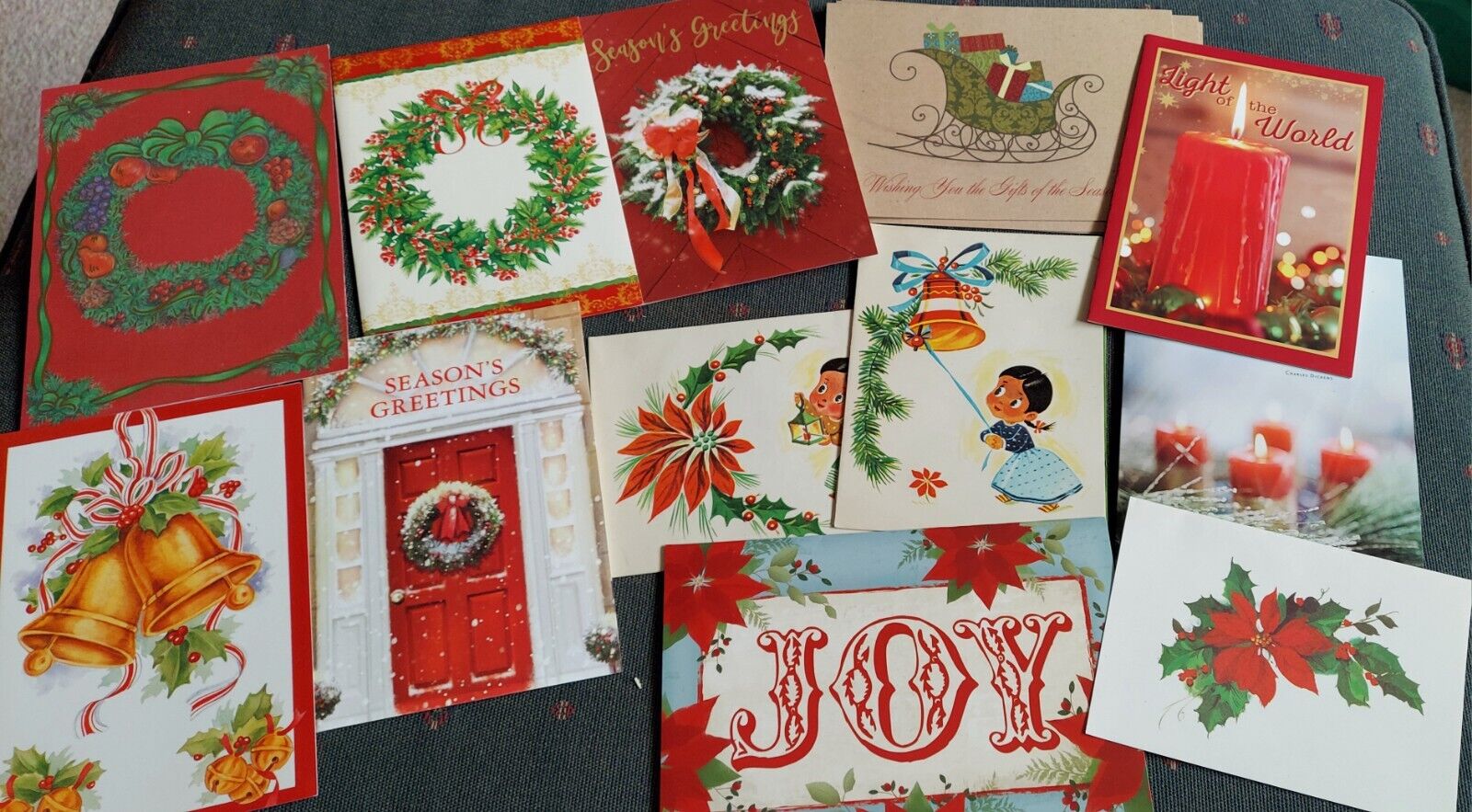 1 lb GREETING CARDS: vntg mod CHRISTMAS ALL OCCASION w or w-out/ENVEL U choose