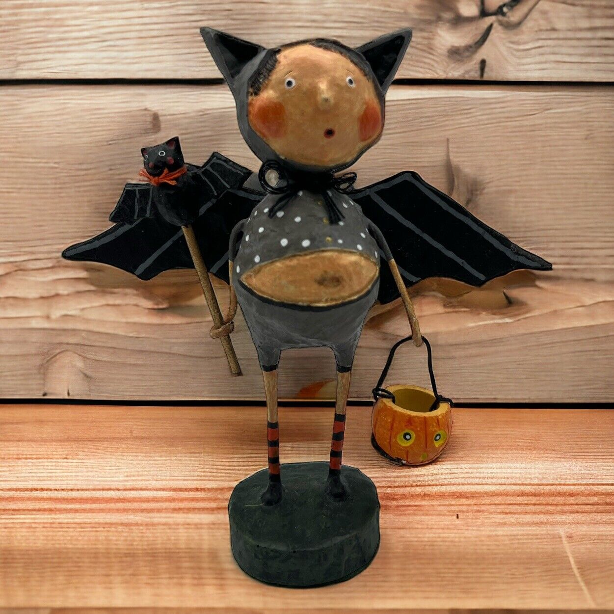 Lori Mitchell Bat Boy Ben Resin Fairy Folk Art Halloween Decorative Figure